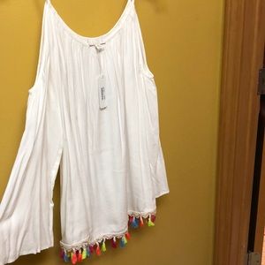 White long sleeve top